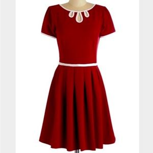 Dear Creatures "Twirl Next Door" red dress